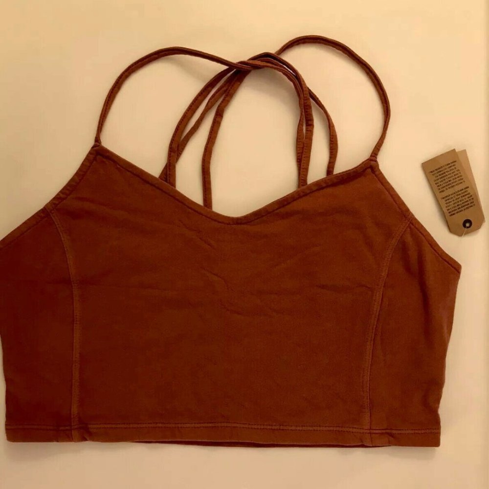 American Eagle Sunburnt Orange Crop Top L